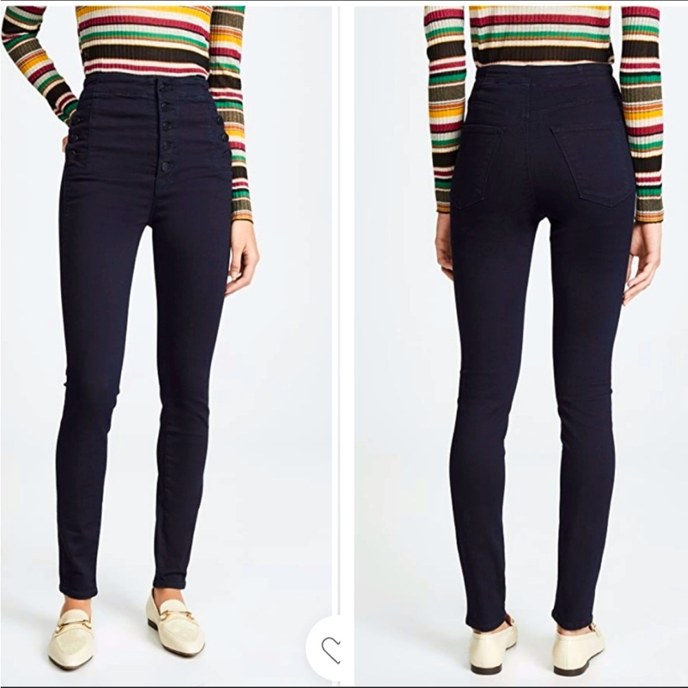 J Brand Natasha Sky High Velvet Skinny Jeans
